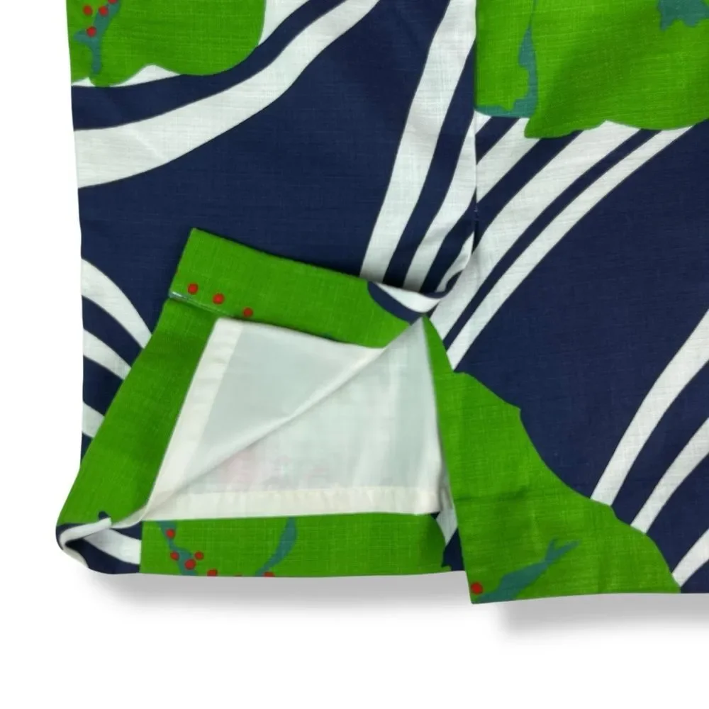 J. Crew Ratti Floral Stripes Grass Cloth Pencil Skirt
